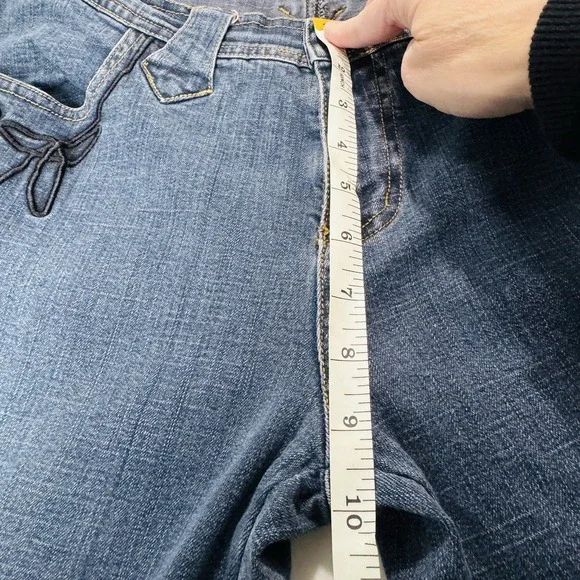 Bsou Jeans Wide Legs Embroidered Legs & Pockets Sz 12 - Picture 13 of 15